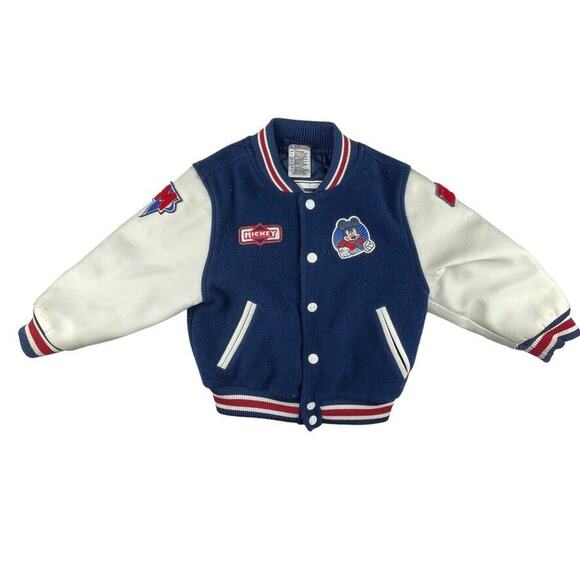 Walt Disney Mickey Mouse varsity letter jacket bomber youth kids XS